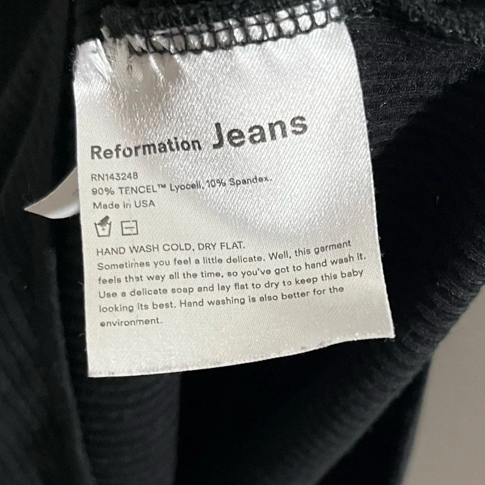 Reformation Gaia Black Ribbed Bodysuit - Picture 8 of 13